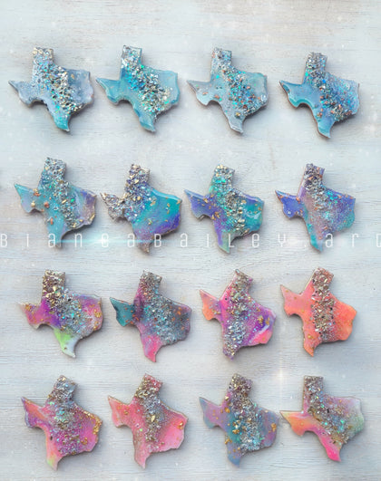 Large Druzy State Magnets 4"
