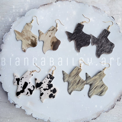 Hair on Hide Earrings