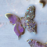 4" Druzy Butterfly Magnet